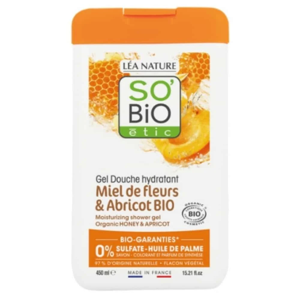 So Bio Gel Douche Hydratant Miel De Fleurs Et Abricot Bio 450ml