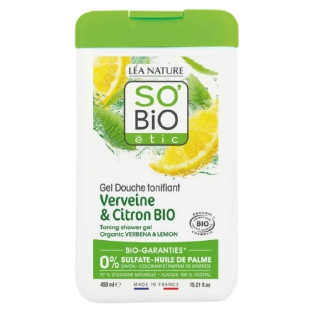 So Bio Gel Douche Tonifiant Verveine Et Citron Bio 450ml