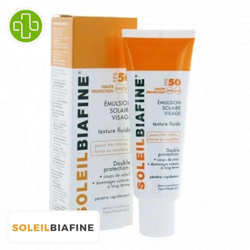 Biafine Soleilbiafine Emulsion Solaire Visage Spf50 50ml