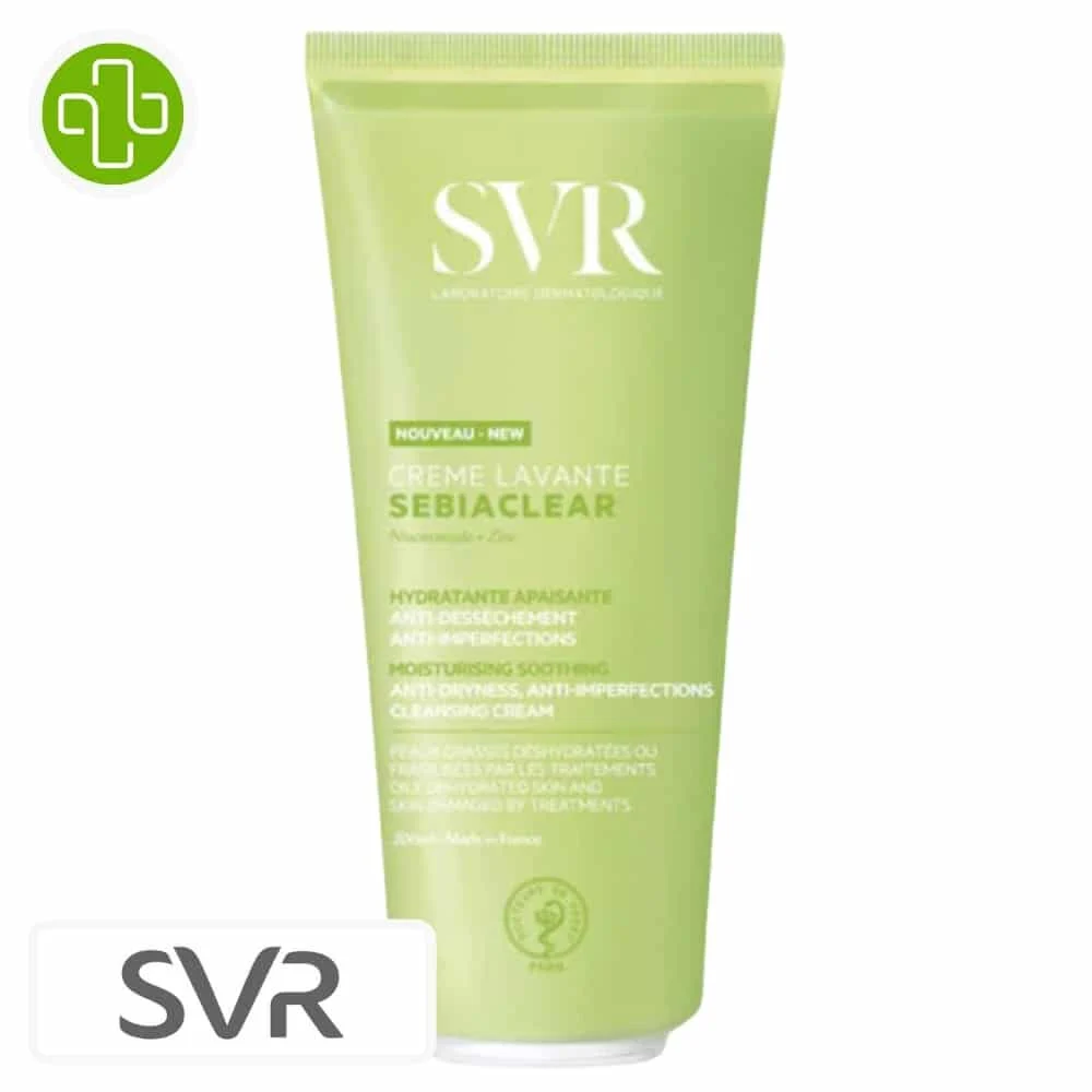 Svr Sebiaclear Creme Lavante Hydratante Apaisante Anti Imperfections Anti Dessechement 200ml
