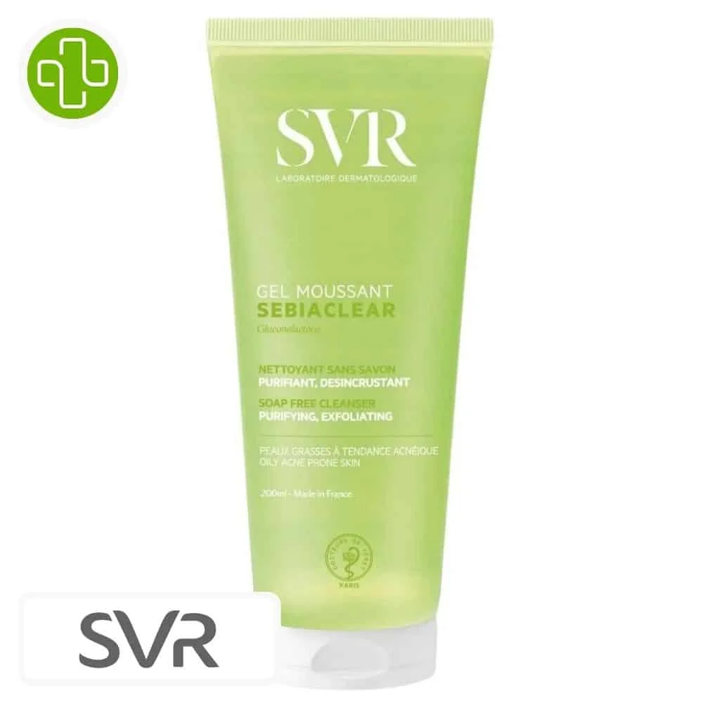 Svr Sebiaclear Gel Moussant Nettoyant Sans Savon Purifiant Desincrustant 200ml