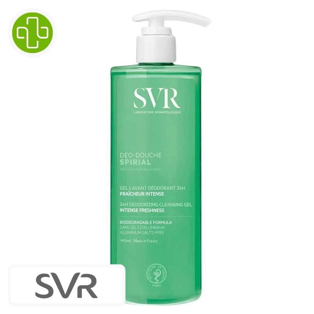 Svr Spirial Deo Douche Gel Lavant Deodorant 24h Fraicheur Intense 400ml