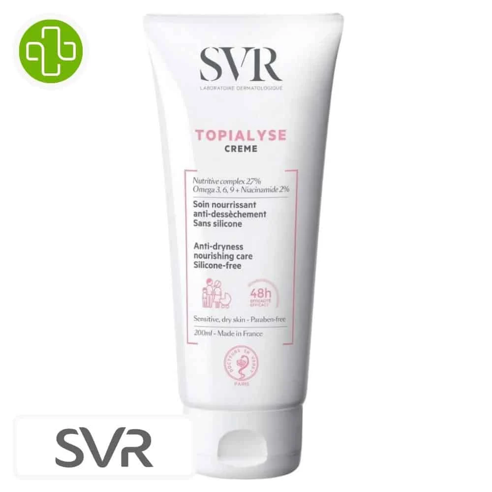 Svr Topialyse Creme Soin Nourrissant Anti Dessechement Sans Silicone 200ml