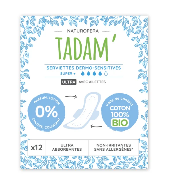 Tadam Serviette Ultra Coton Bio Super 12un