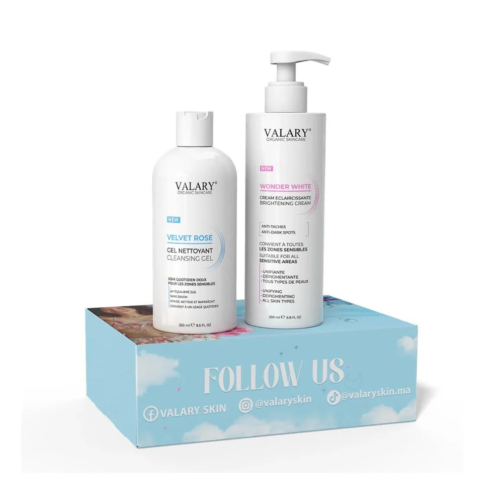 Valary Creme Eclaircissante 200ml Gel Nettoyant 250ml Pack