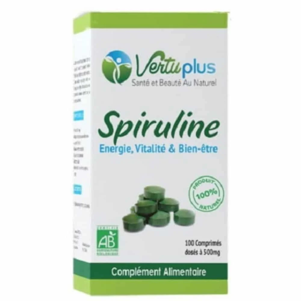 Vertuplus Spiruline Energie Vitalite Et Bien Etre 500mg 200 Comprimes