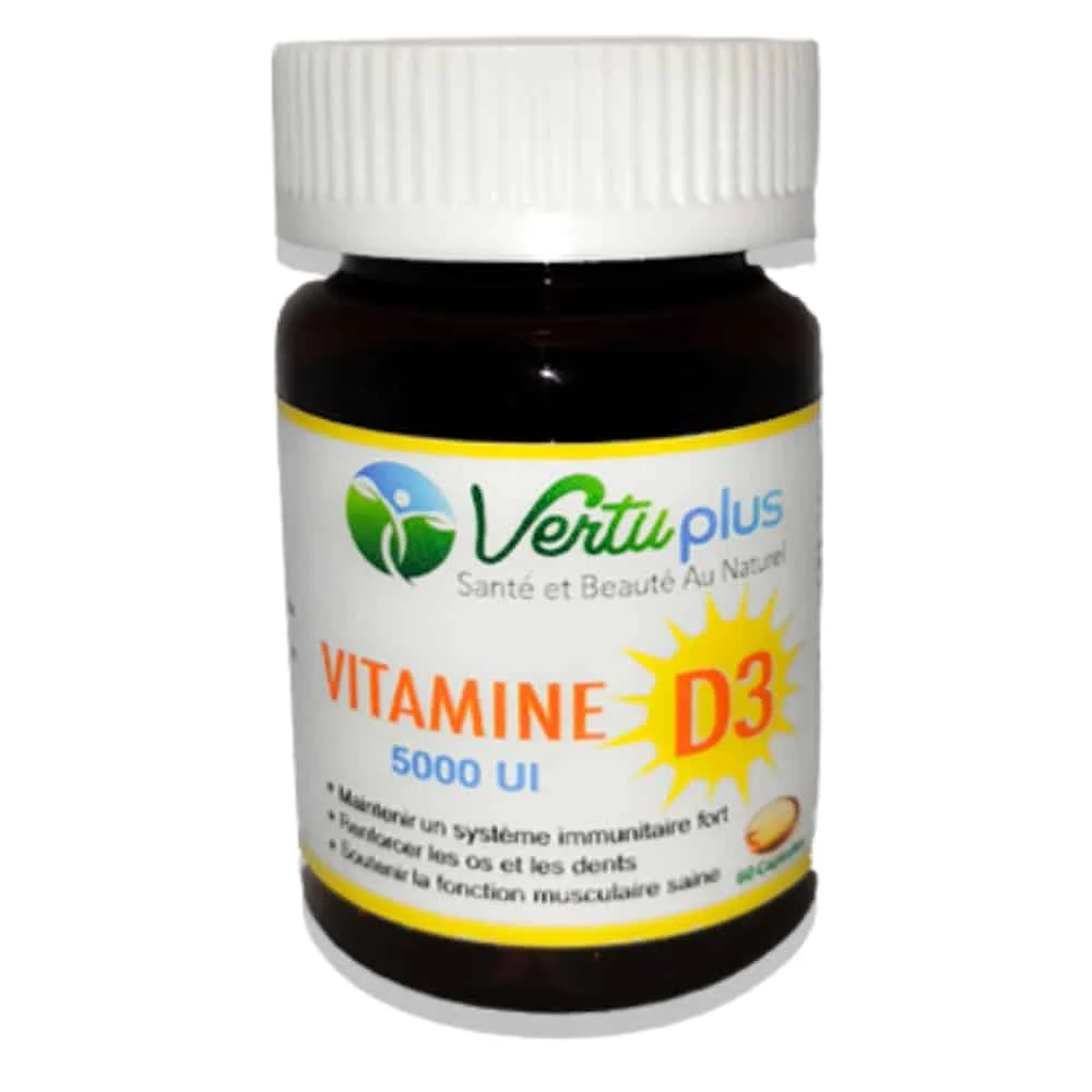 Vertuplus Vitamine D3 5000 Ui 60 Capsules