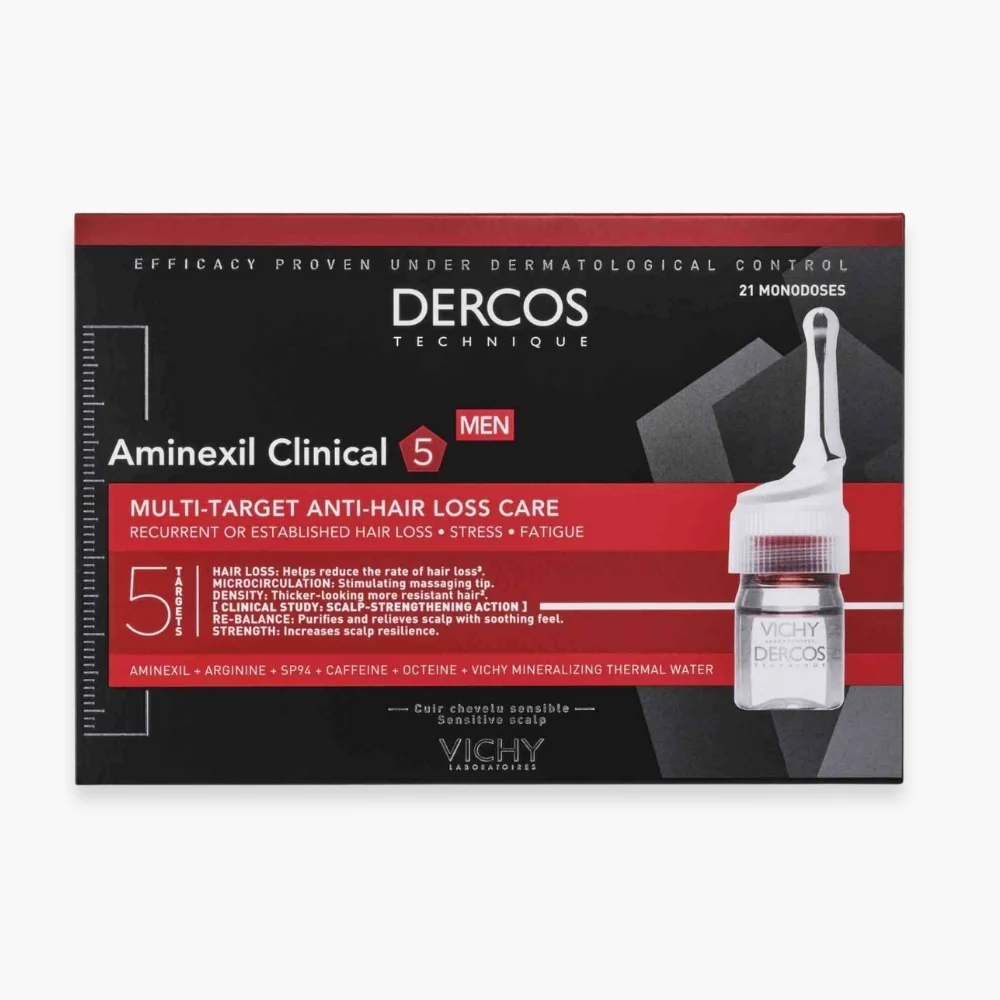 Vichy Dercos Aminexil Clinical 5 Hommes Traitement Anti Chute Monodoses 21u