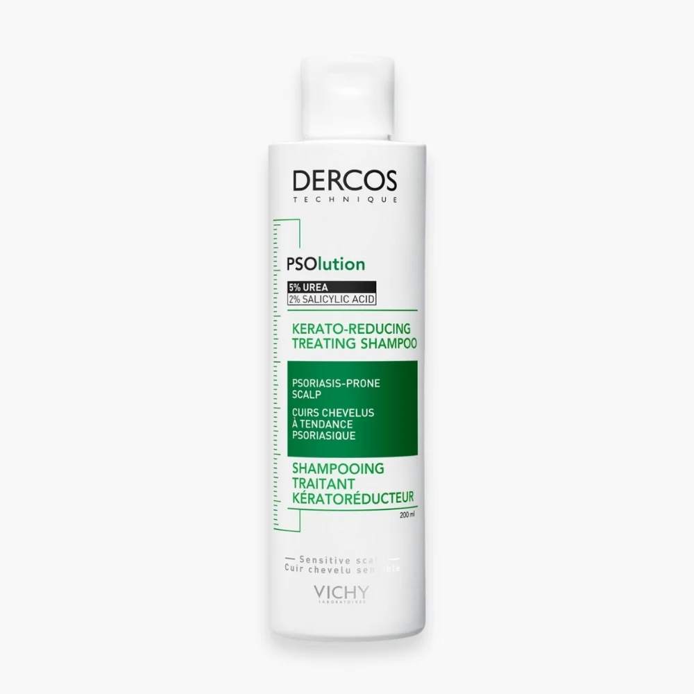 Vichy Dercos Psolution Shampoing Traitant Kerato Reducteur Cuir Chevelu Sensible 200ml