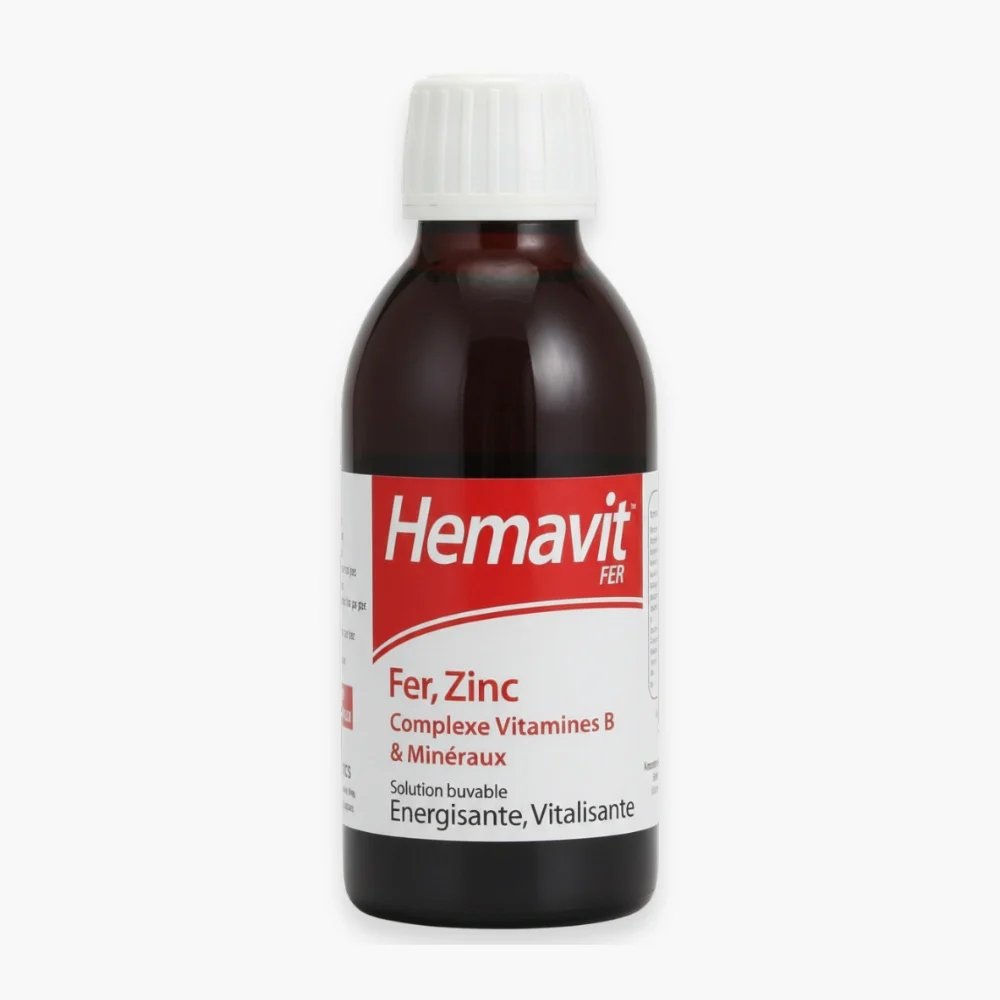 Vitabiotics Hemavit Liquid Fer Zinc Complexe Vitamines B Mineraux 200ml