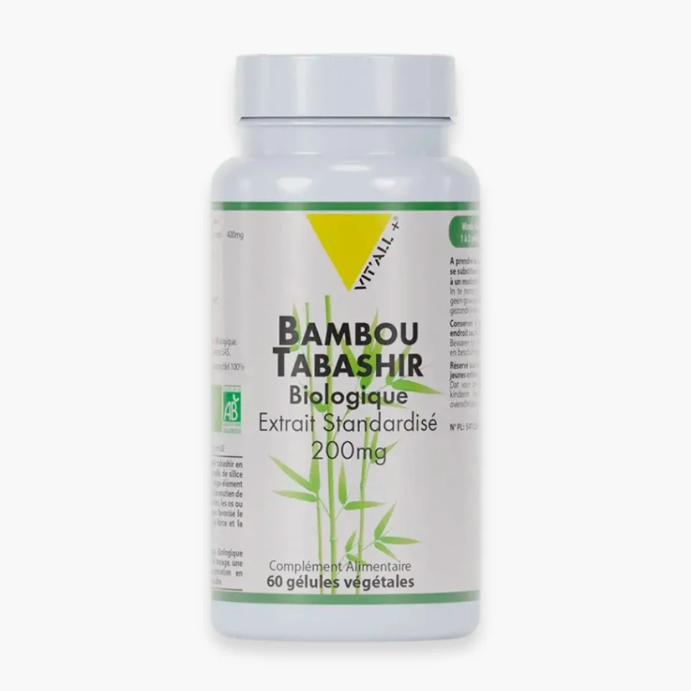 Vitall Bambou Tabashir Biologique Extrait Standardise 200mg 60 Gelules