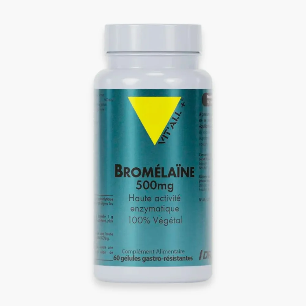 Vitall Bromelaine 500mg Haute Activite Enzymatique 100 Vegetal 60 Gelules