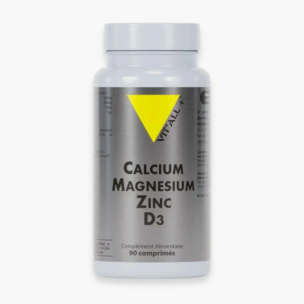 Vitall Calcium Magnesium Zinc D3 90 Comprimes