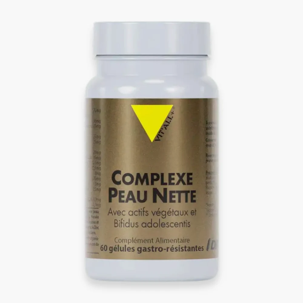 Vitall Complexe Peau Nette Avec Actifs Vegetaux Bifidus Adolescentis 60 Gelules