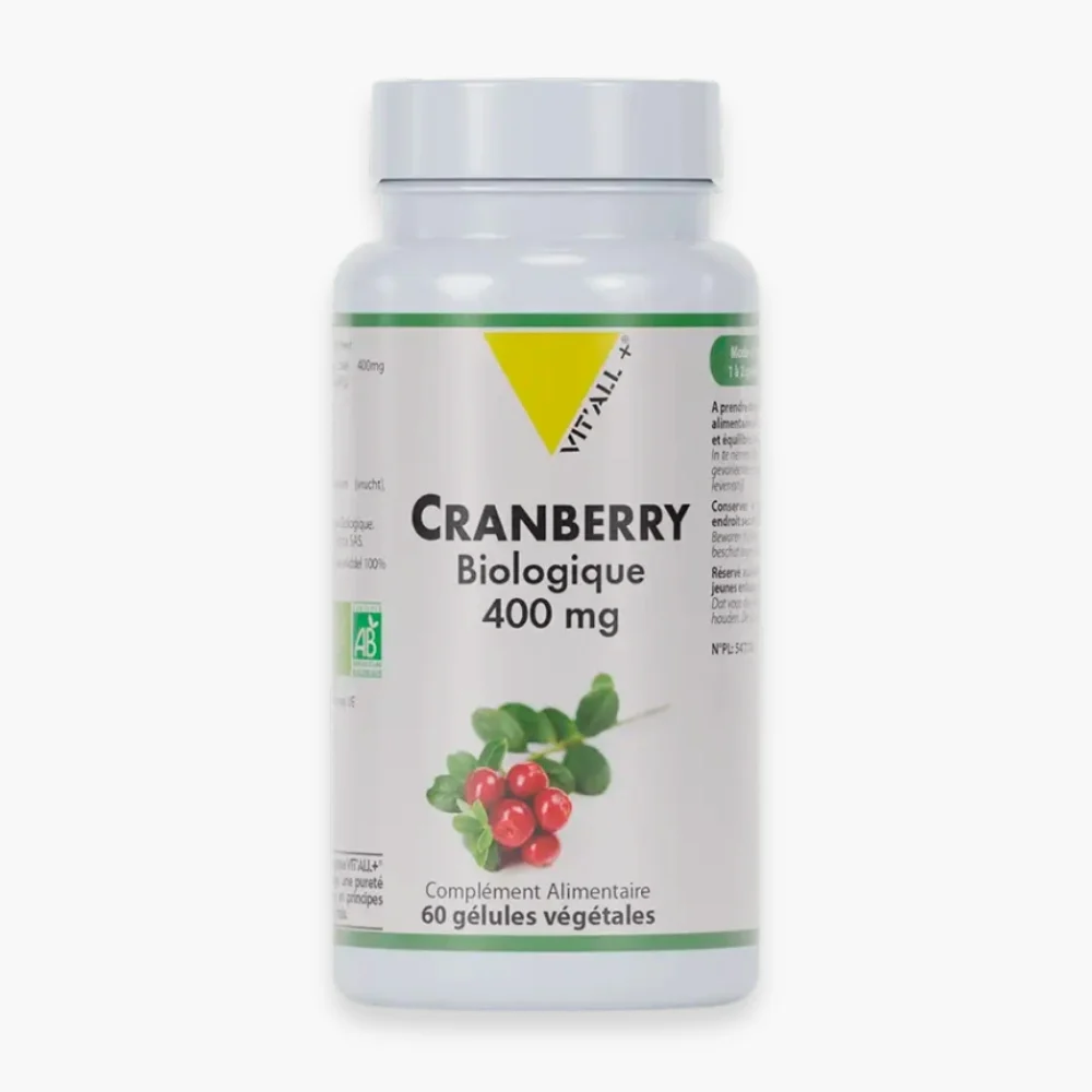 Vitall Cranberry Biologique 400mg 30 Gelules