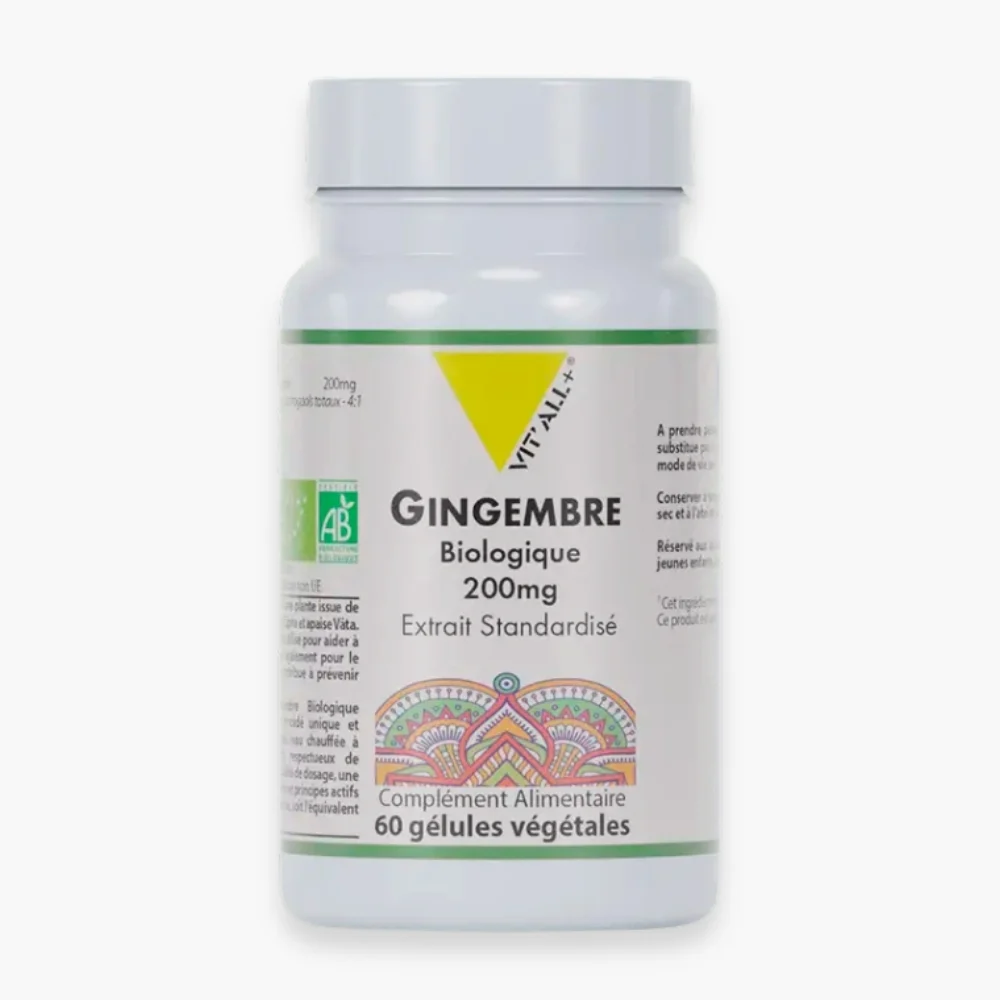 Vitall Gingembre Biologique 200mg Extrait Standardise 60 Gelules