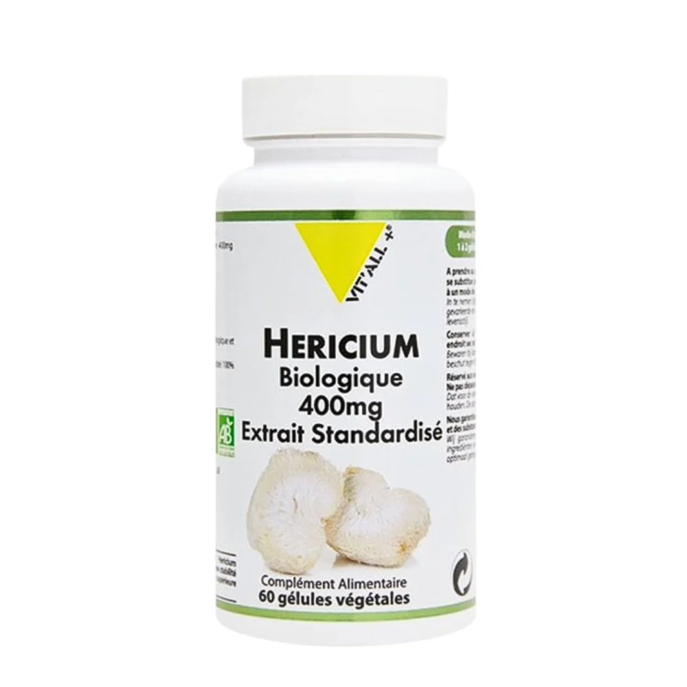 Vitall Hericium Biologique 400mg 60gelules