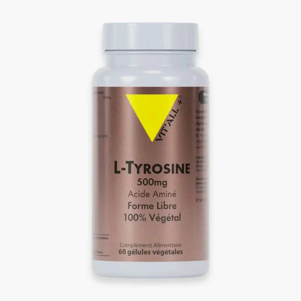 Vitall L Tyrosine 500mg Acide Amine Forme Libre 60 Gelules
