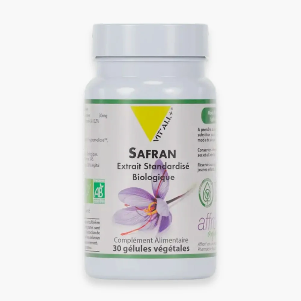 Vitall Safran Biologique Extrait Standardise 30 Gelules