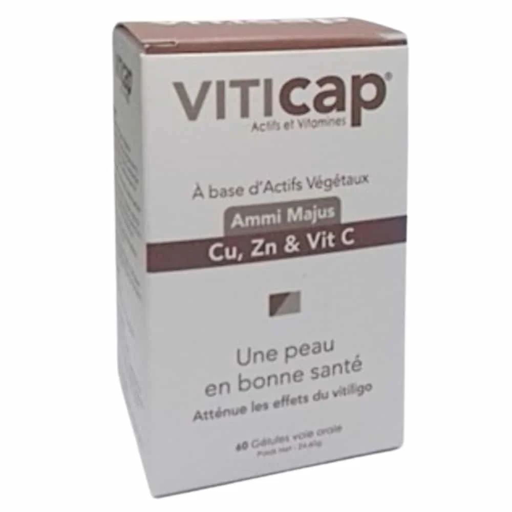 Viticap Ammi Majus Cu Zn Et Vit C Peau En Bonne Sante 60 Gelules