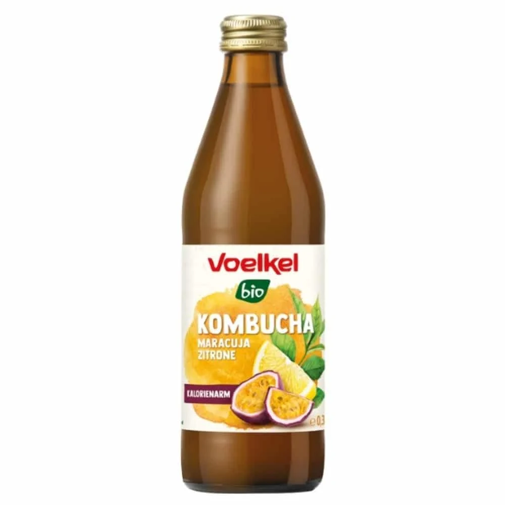 Voelkel Kombucha Fruit De La Passion Et Citron Bio 330ml