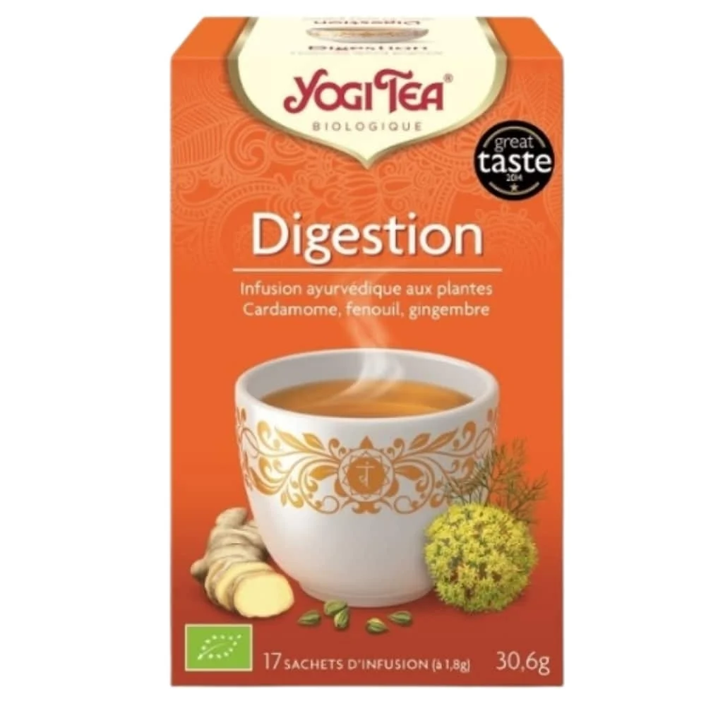 Yogi Tea Digestion Infusion Ayurvedique Cardamome Fenouil Et Gingembre Sachets Bio 17u