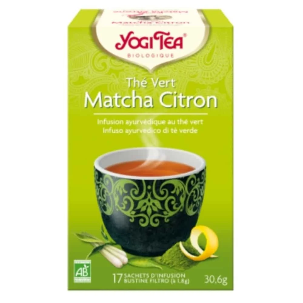 Yogi Tea The Vert Matcha Citron Infusion Ayurvedique The Vert Matcha Et Zeste De Citron Sachets Bio 17u
