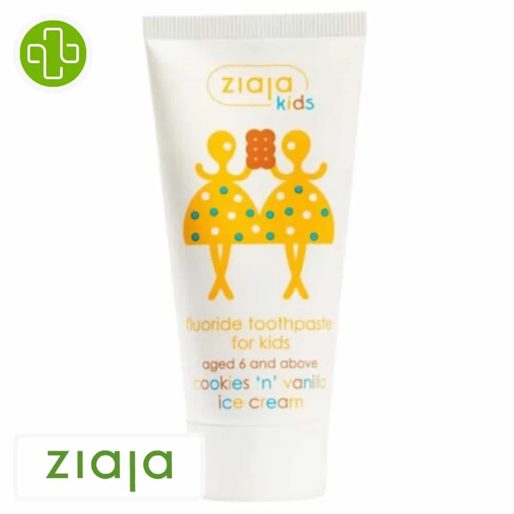 Ziaja Kids Dentifrice 6ans Avec Fluor Gout Biscuits Et Glace A La Vanille 50ml